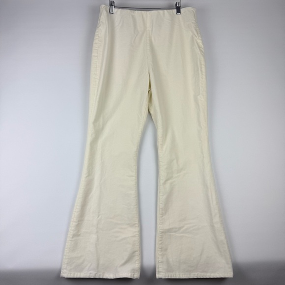 Soft Surroundings Women’s Flare Leg Corduroy Pants – Off-White – Size Large - Picture 1 of 6